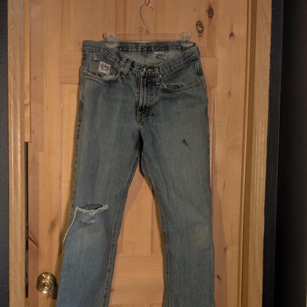 Cinch Men's 32x36 Distressed Straight Leg Jeans Western Cowboy Y2K